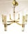 Gaetano Sciolari Mid Century Brass & Glass Chandelier ~ Hanging Lamp ~ Sciolari Murano Style For Sale - Image 4 of 18