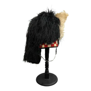 Early 20th Century Scottish Bagpiper's Bonnet on Stand