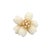 Contemporary White Onyx Diamond 18k Yellow Gold Flower Brooch For Sale - Image 3 of 6
