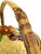 Japanese Vintage Japanese Majolica Fruit & Basket Weave Biscuit Jar With Rattan Handle For Sale - Image 3 of 13