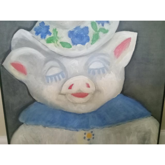 Original Artwork painted by my father, an artist. The Shawnee Pottery "Winnie" Pig cookie jar is a highly collectible mid-...