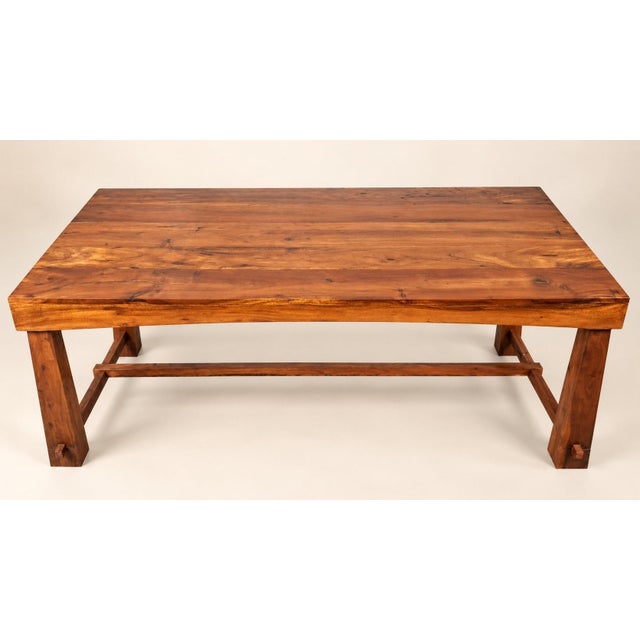 Vintage Dining Table and Chairs Set in Sheesham Wood, 2000s, Set of 5 For Sale - Image 6 of 11