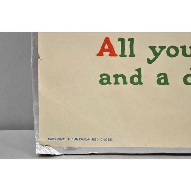 Original Vintage 1918 Wwi Poster 'Red Cross Christmas Roll Call' Ray Greenleaf For Sale - Image 10 of 13