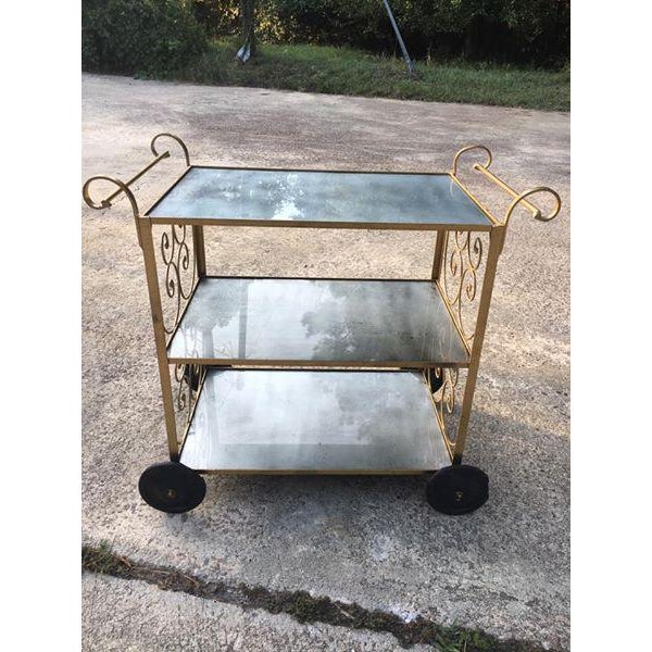 Vintage Gold Bar Cart Chairish