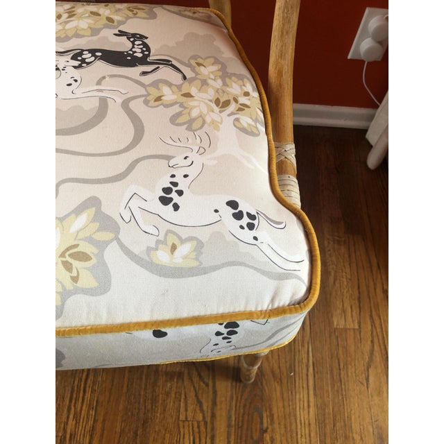 Wood Late 20th Century Cracked Ice McGuire Chair For Sale - Image 7 of 8