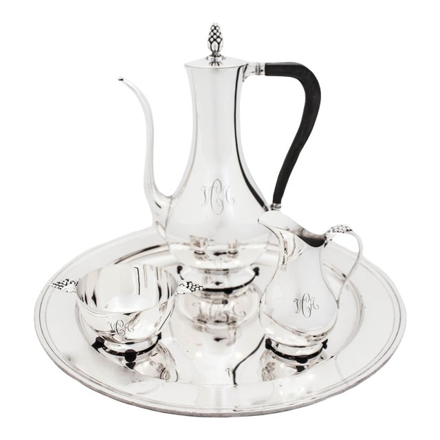 1940s Sterling Silver Tiffany & Co. Tea Set - 4 Pieces For Sale