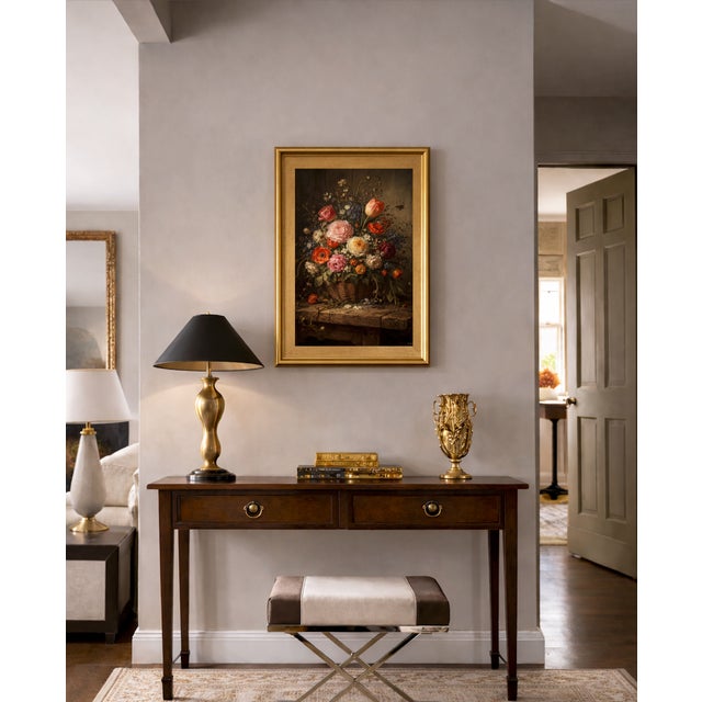 Atelier Aria Lumae Abundant Flemish Basket Floral Still Life Grand 27 by 38 Board Print For Sale - Image 12 of 16