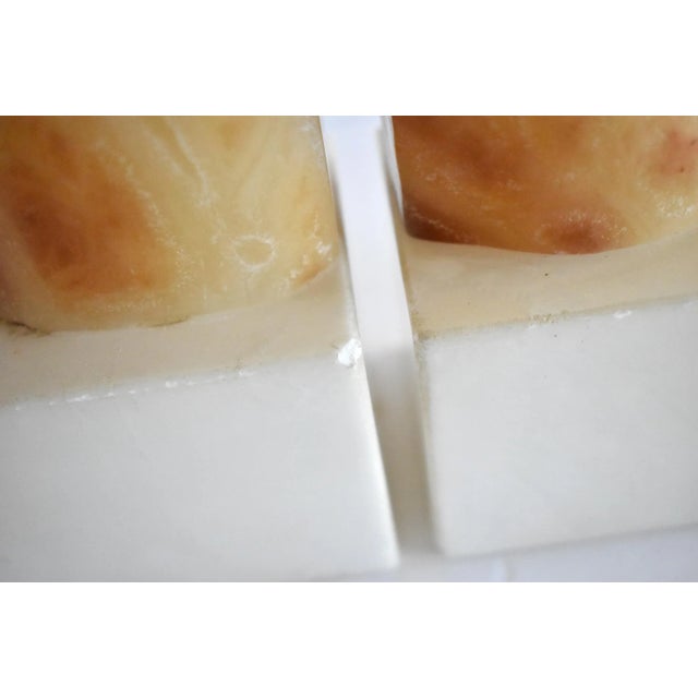 1930s Pair of Marble Ibex Bookends For Sale - Image 9 of 11