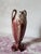 Art Nouveau Burgundy Barbotine Vase with Floral Relief, 1900s For Sale - Image 5 of 16