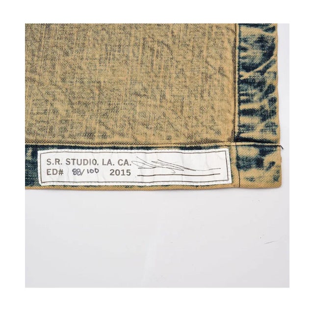 Sterling Ruby, Sterling Ruby American Flag Denim Chianti Flag Tapestry Wall Hanging Pop Art, 2015 For Sale - Image 10 of 13