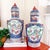 Mid 20th Century Monumental 21" Chinese Famille Rose Medallion Porcelain Palace Jars With Foo Dog Lids For Sale - Image 14 of 14