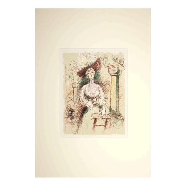The Devoted Lady, Original Drawing, Early 20th-Century For Sale