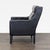 Modern Restoration Hardware Madsen Black Leather Lounge Chair For Sale - Image 3 of 10