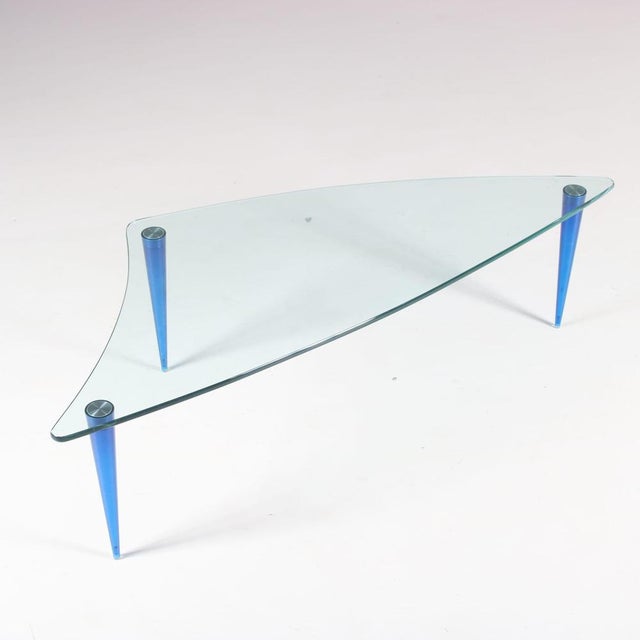 Glass Lobachevsky Coffee Table by Isao Hosoe for Tonelli, Italy, 1980s For Sale - Image 7 of 9