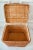 Chinoiserie Vintage Asian Large Wicker Lidded Basket With Handles For Sale - Image 3 of 11