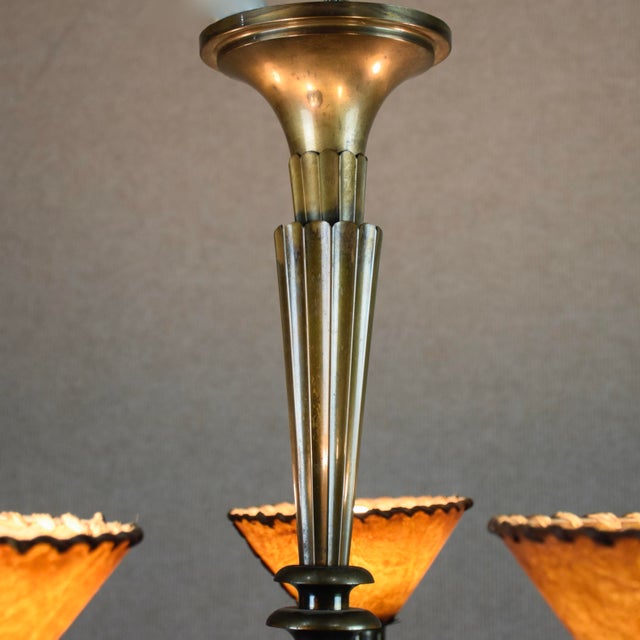 Swedish Grace Ceiling Lamp by Harald Notini for Böhlmarks. Sweden, 1925 For Sale - Image 4 of 8