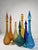 A Symphony of Saturated Light attributed to Empoli Genie Bottles, 1960s, Set of 7 For Sale - Image 9 of 13