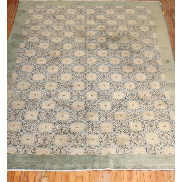 Zabihi Collection Mid 20th Century Turkish Deco Rug - 6'10" x 9'8" For Sale - Image 17 of 18