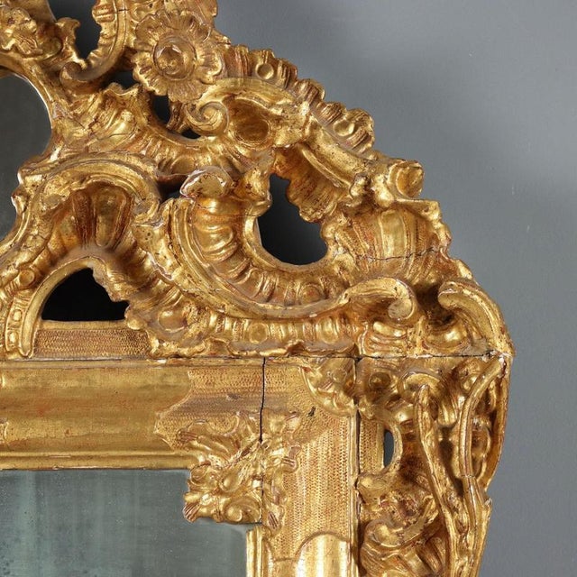 Gilt Wood Wall Mirror For Sale - Image 6 of 13