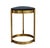Blue Golden Metal and Blue Fabric Stool, Italy, 1970s For Sale - Image 8 of 8