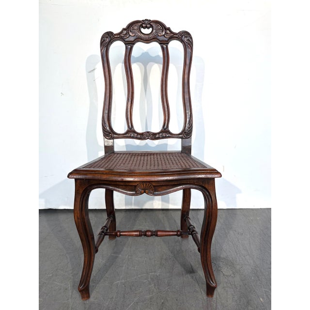 Late 19th Century Louis XV Style Dining Chairs Set of 4 For Sale - Image 5 of 6