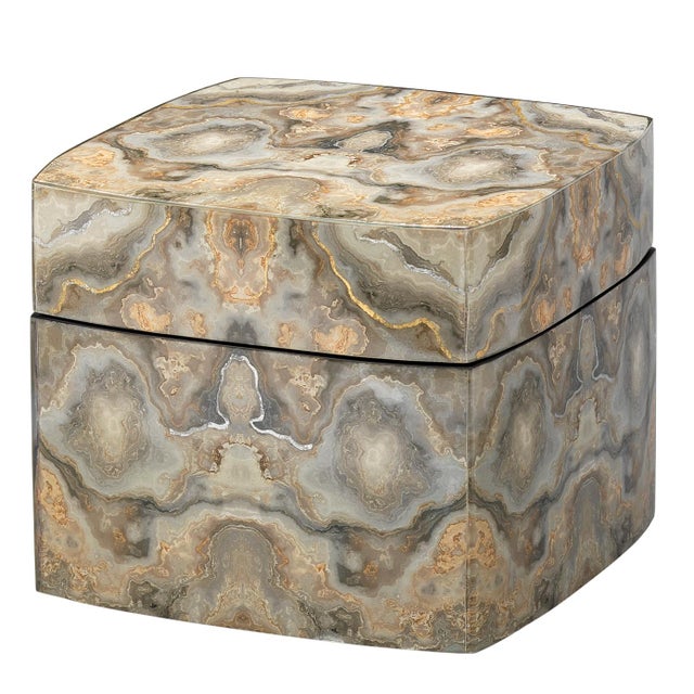 Wood Ink Blot Curved Box For Sale - Image 7 of 7