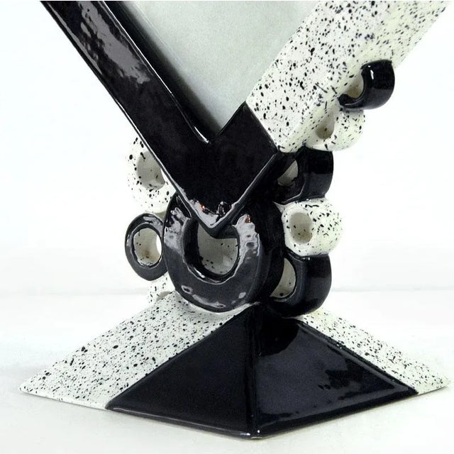 Postmodern Postmodern Ceramic Dalla Bassa Maria Ceramiche Photo Frame from Nove, Italy, 1980s For Sale - Image 3 of 10