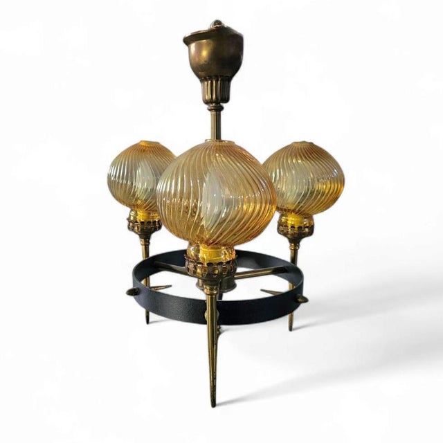 Vintage Hanging Lamp, 1950s For Sale - Image 5 of 11