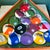 American Vintage Hand Painted Ceramic Billiard Ball Tray/Platter by Clay Art For Sale - Image 3 of 7