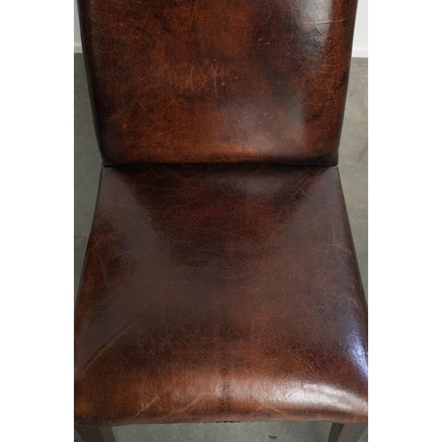 Vintage Sheepskin Dining Chairs, Set of 6 For Sale - Image 6 of 18