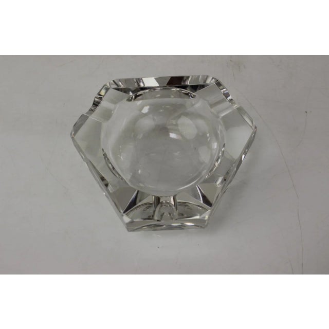 Glass Mid-Century Ashtray Diamond Bohemia Glass, 1970s For Sale - Image 7 of 9