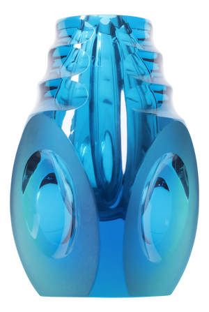 Vintage Czechoslovakian Hand-Cut Vase, 1970s