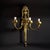 A refined french louis xvi style gilt-bronze wall sconce, crafted in the mid-20th century (1950s–60s). the sconce features...