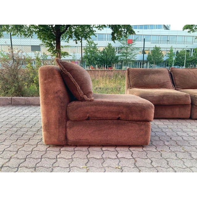 Vintage Modular Brown Sofa Set from Rolf Benz, 1970s, Set of 5 For Sale - Image 15 of 18