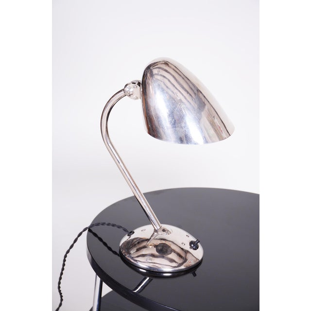 Art Deco Chrome & Aluminum Table Lamp attributed to Franta Anyz for Napako, 1930s For Sale - Image 15 of 15