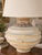 Late 20th Century Sculptural Neoclassical Shell Urn Table Lamp With Cream Tapered Shade For Sale In Los Angeles - Image 6 of 6