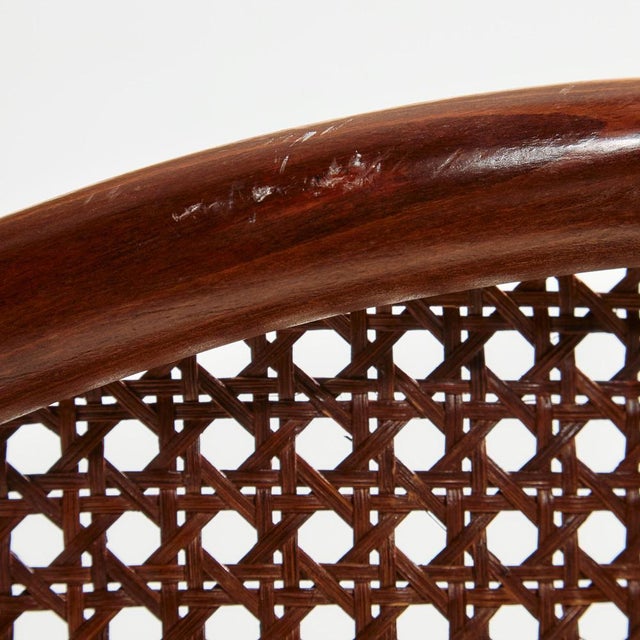 Beech and Rattan Armchair, 1970s For Sale - Image 11 of 15