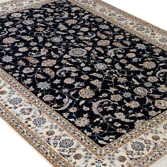 Hand-knotted Nain rug | Knot density: 6La 60 Raj (approx. 816.000 knots/m²) | Material: Virgin wool & silk | Size: 205 x...