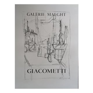Vintage Alberto Giacometti Poster from Arte, 1950s For Sale
