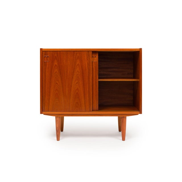 Mid-Century Modern Vintage Danish Mid-Century Teak Two-Door Credenza For Sale - Image 3 of 8
