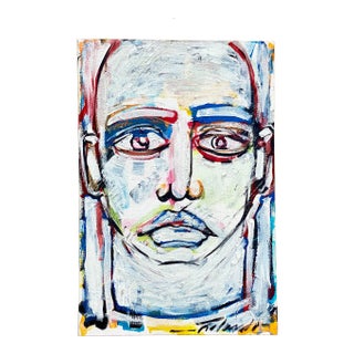 Contemporary Original Abstract Oil Signed Roland For Sale