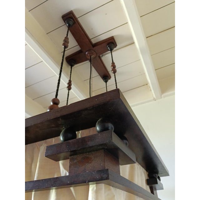 Wood Hague Style Pendant Lamp by Jan Wils for H. Pander & Zn, 1920s For Sale - Image 7 of 17