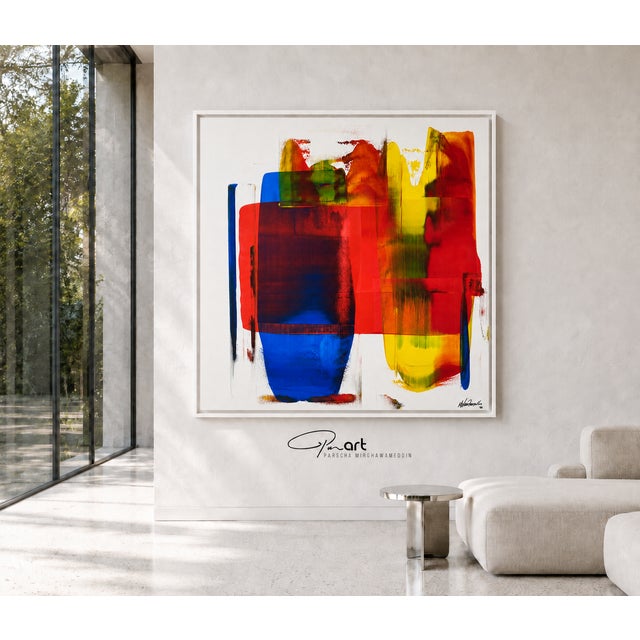 2020s "Calm of Harmony" Abstract Acrylic Painting by Parscha Mirghawameddin For Sale - Image 6 of 18