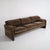 c. 1980s, signed - excellent, restored condition. This piece has been fully reupholstered in chocolate brown mohair