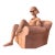 Contemporary Pop Art Ceramic Sculpture of Reclining Woman in Armchair – 28 Cm For Sale