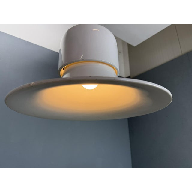 Metal White Campana Hanging Lamp by Joe Colombo for Stilnovo, Italy, 1970s For Sale - Image 7 of 18