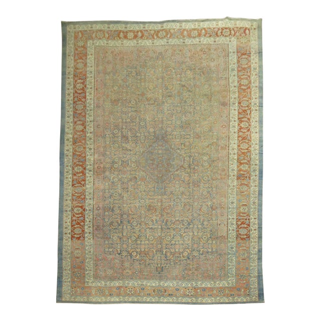 Early 20th Century Zabihi Collection Oversize Persian Bibikabad Rug - 10'8" x 16'7" For Sale