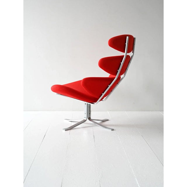 Poul Volther Red Corona Chair from Poul M. Volther, 1961 For Sale - Image 4 of 10