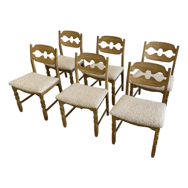 Danish Razorblade Dining Chairs by Henning Kjærnulf for E.G. Møbler, 1960s, Set of 6 For Sale