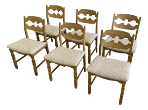 Danish Razorblade Dining Chairs by Henning Kjærnulf for E.G. Møbler, 1960s, Set of 6